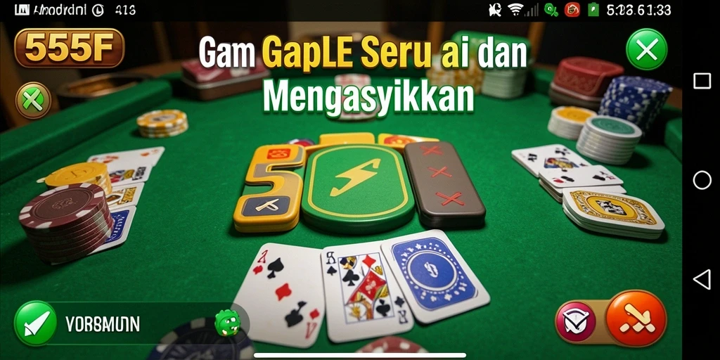 Screenshot gameplay Gaple 555F yang menarik dan seru