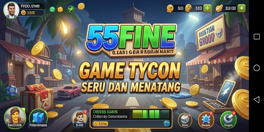 Tampilan gameplay 55FIVE yang mendebarkan dan penuh strategi.