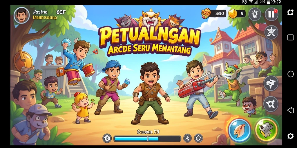 Tampilan menawan dari gameplay seru 6CF dalam kategori Arcade.