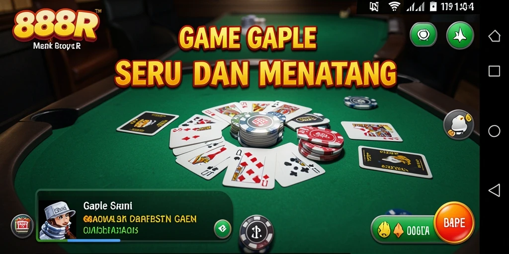 Screenshot gameplay Gaple dari 888R yang menarik dan seru.