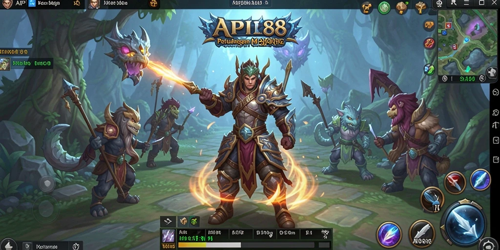 Screenshot gameplay API88 yang menunjukkan dunia fantasi yang luas dan menakjubkan.