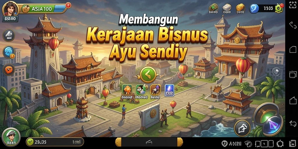 Screenshot utama ASIA100 menampilkan gameplay Tycoon yang seru dan menarik.