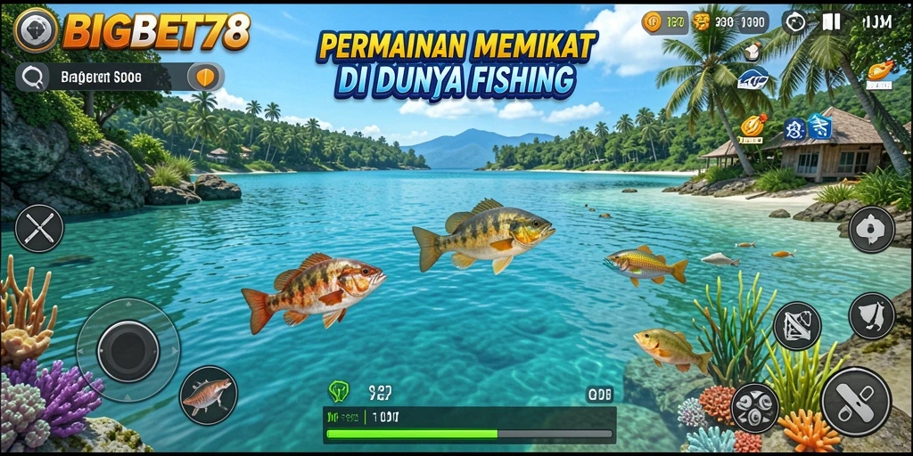 Tampilan menakjubkan dari gameplay memancing di BIGBET78.