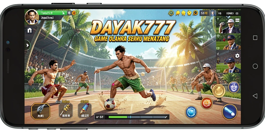 Tampilan seru dari gameplay olahraga DAYAK777 yang mendebarkan.