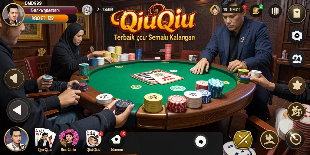 Tampilan gameplay seru dari DMD999 dalam QiuQiu.