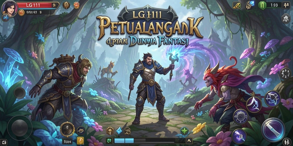 Tampilan screenshot menunjukkan aksi mendebarkan dalam pertempuran RPG di LG111.