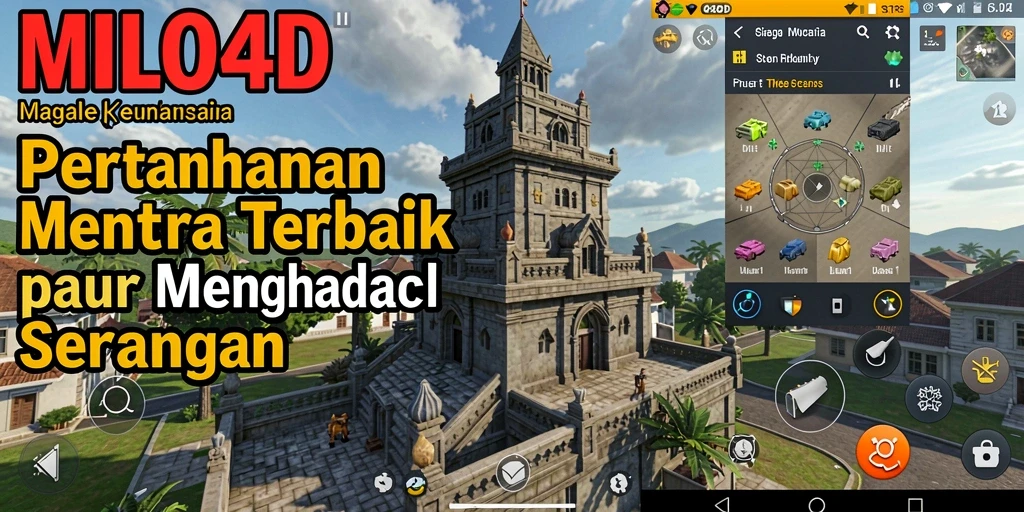 Tampilan gameplay <strong>MILO4D</strong> yang seru dalam mode Tower Defense.