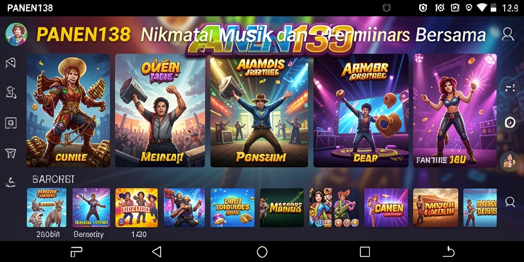 Screenshot gameplay PANEN138 dengan alunan lagu yang menawan.