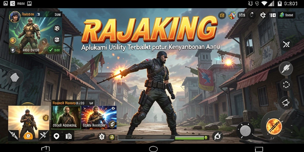 Tampilan antarmuka RAJAKING yang sederhana dan intuitif untuk pengguna.