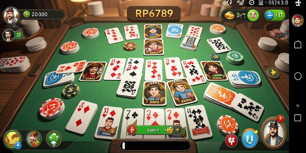Tampilan gameplay seru dan interaktif dari game Gaple.