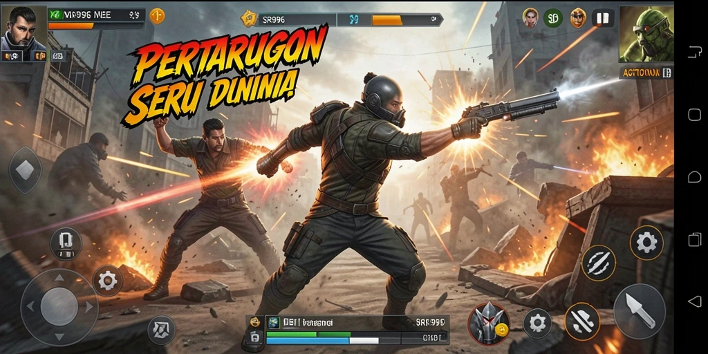 Gambaran menarik gameplay SR996 dalam pertempuran Action.