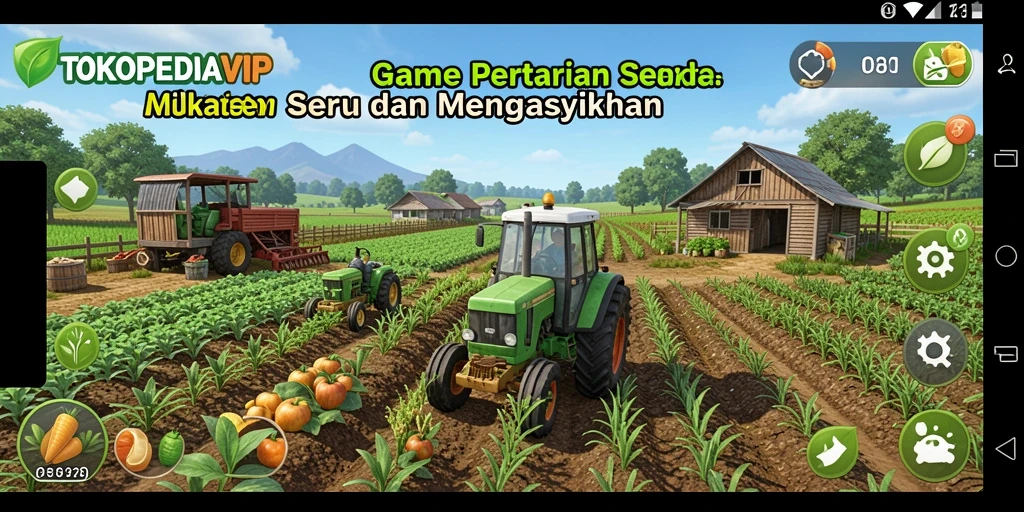 Tampilan menarik dari gameplay TOKOPEDIAVIP yang menampilkan pertanian yang produktif.