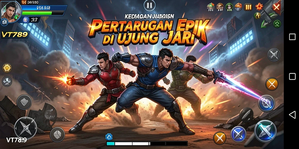Tampilan gameplay VT789 yang menampilkan aksi pertarungan seru.